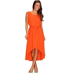 Jessica Simpson Orange High Low Sleeveless Dress